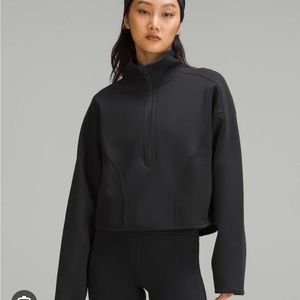 Lululemon mixed fabric half zip pullover